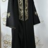 A BLACK  OVERCOAT MADE OF CASHMERE WOOL FABRIC
