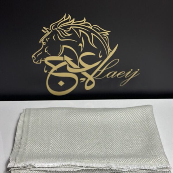 NATURAL LIGHT GREEN WOOL SHAL WITH A GOLDEN SHEEN