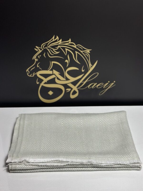 NATURAL LIGHT GREEN WOOL SHAL WITH A GOLDEN SHEEN