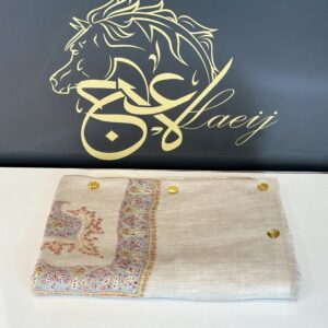 A LUXURIOUS FULLY HANDMADE PASHMINA BEIGE COLOR SHAL