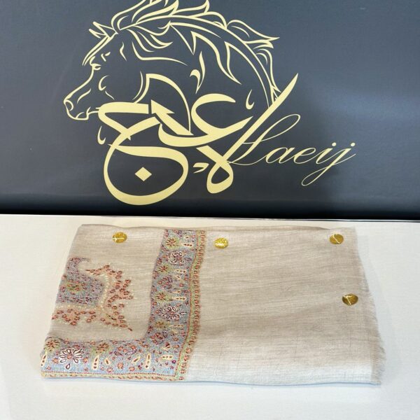 A LUXURIOUS FULLY HANDMADE PASHMINA GRAY SHAL
