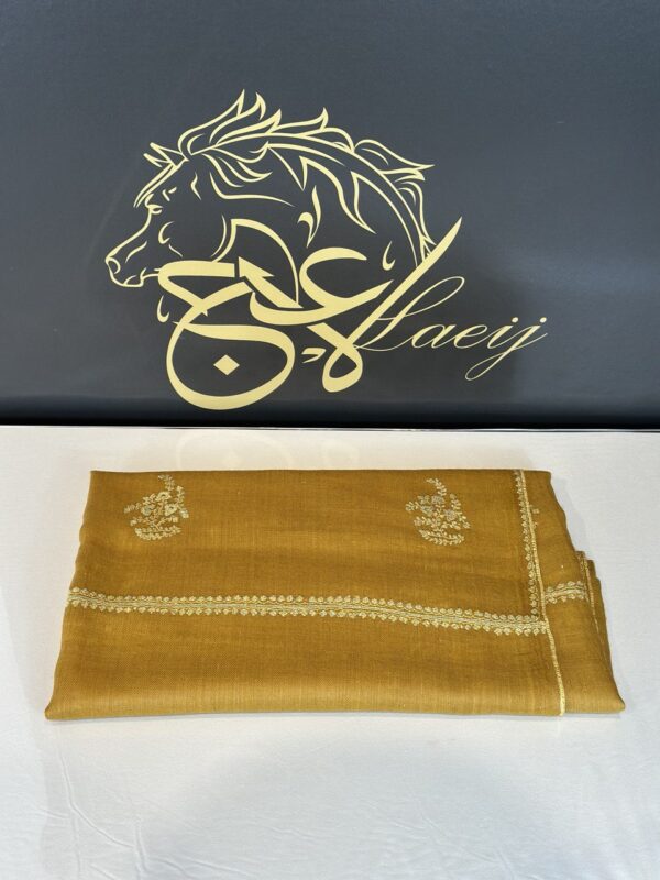 LUXURY WOMEN'S TURMERIC PASHMINA SHAL COMPLETELY HANDMADE