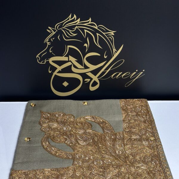 A LUXURIOUS FULLY HANDMADE PASHMINA DARK GREEN COLOR SHAL.