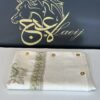 A LUXURIOUS FULLY HANDMADE PASHMINA BEIGE SHAL.