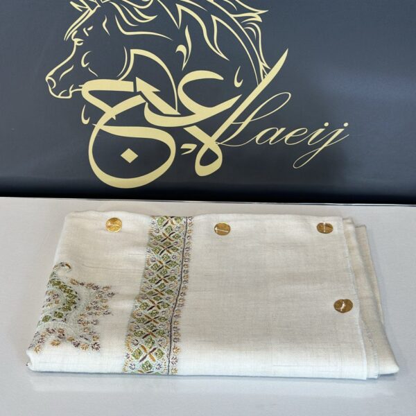 A LUXURIOUS FULLY HANDMADE PASHMINA BEIGE SHAL.