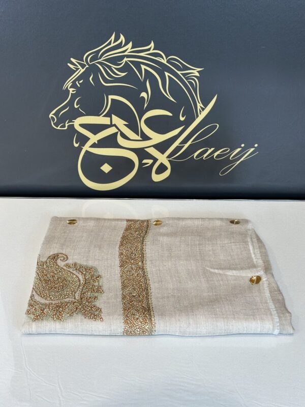 A LUXURIOUS FULLY HANDMADE PASHMINA LIGH BROWN COLOR SHAL
