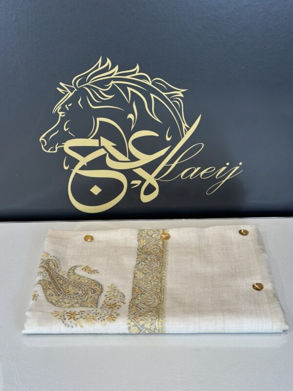 A LUXURIOUS FULLY HANDMADE PASHMINA BEIGE COLOR SHAL