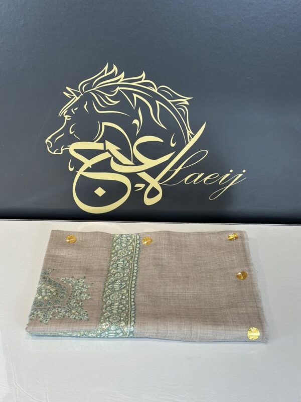 A LUXURIOUS FULLY HANDMADE PASHMINA DARK BROWN COLOR SHAL