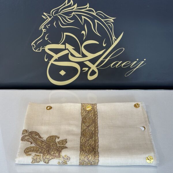 A LUXURIOUS FULLY HANDMADE PASHMINA BEIGE COLOR SHAL