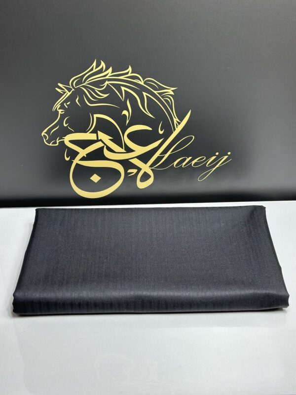 Men’s Royal Wool in Black with Subtle Tone-on-Tone Stripes