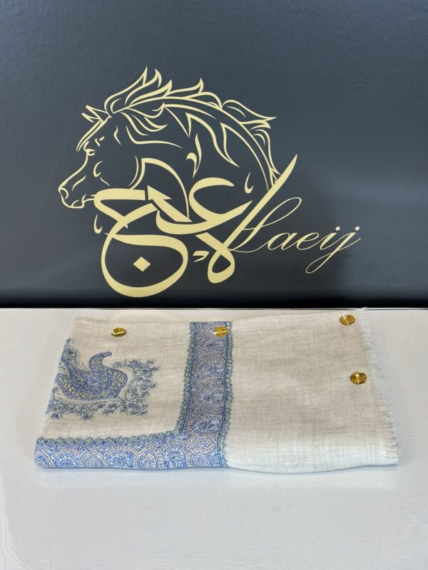A LUXURIOUS FULLY HANDMADE PASHMINA GRAY SHAL.