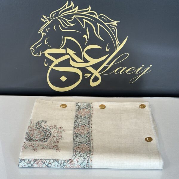 A LUXURIOUS FULLY HANDMADE PASHMINA CREAM COLOR SHAL