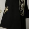 A BLACK  OVERCOAT MADE OF CASHMERE WOOL FABRIC