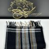 WOMEN'S ANGORA SHAL IN BLACK WITH STRIPED PATTERN
